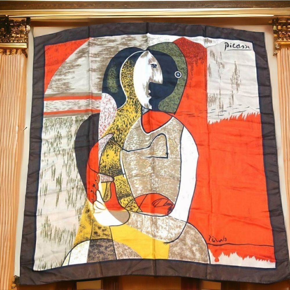 Vintage Signed Picasso Silk Scarf